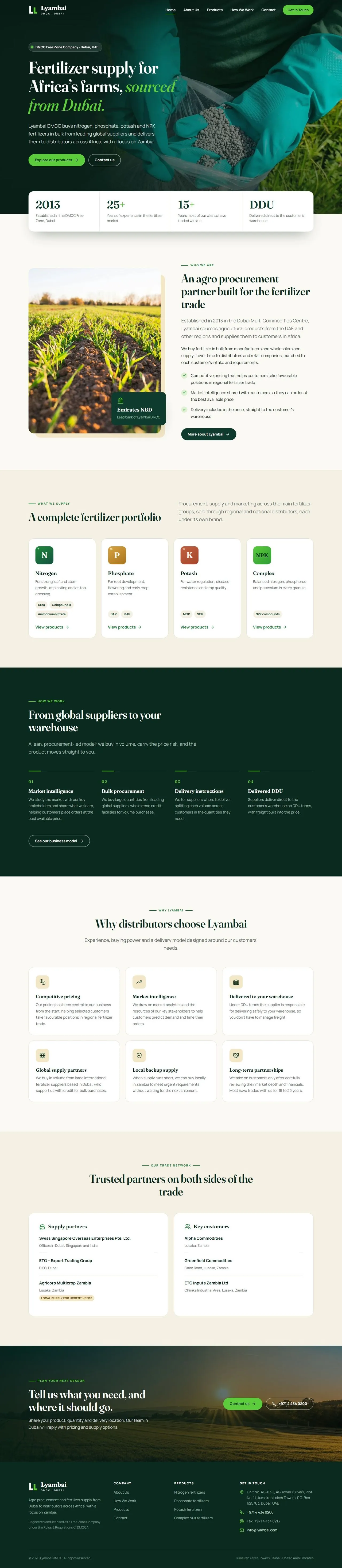 Lyambai DMCC full desktop page